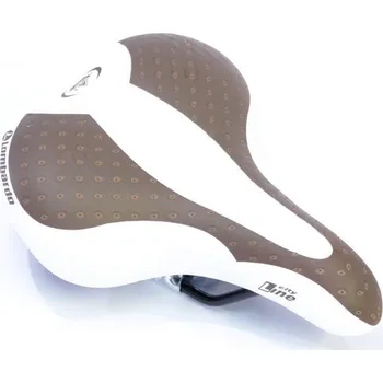 Sedlo na kolo Městské sedlo Selle Monte Grappa CITY LINE barva bílo-hnědá