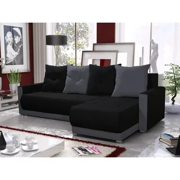 Sedací souprava Rohová sedačka KAISON BIS 12, černá/šedá + vyzvednutí ZDARMA