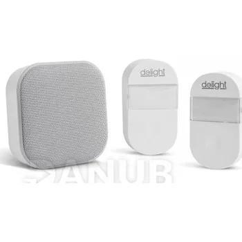 Elektronika vytápění a ventilace 2 v 1 bezdrátový zvonek a noční světlo - Kinetic - 2 externí jednotky - bílý