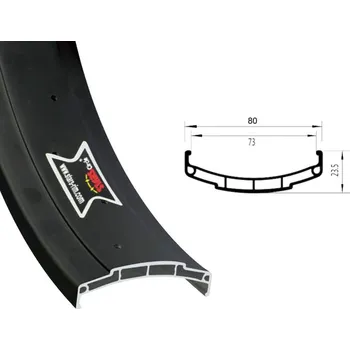 Ráfek na kolo Ráfek pro Fat Bike MTB 26'' 36 děr barva černá