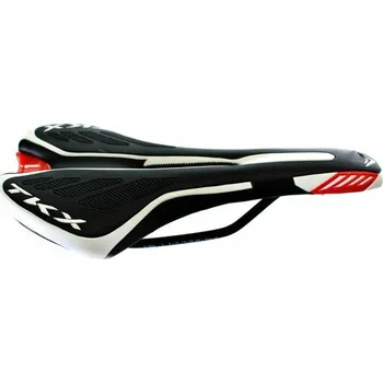 Sedlo na kolo Sedlo TKX S s dírou sportovní , barva černo-bílo-červená