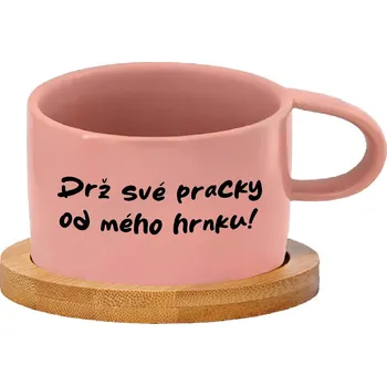 Hrnek makronka - Drž své pracky od mého hrnku Barva hrnečku: Růžová