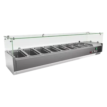 Vitrína chladicí pultová 8x GN 1/3 | REDFOX - MCH 3180