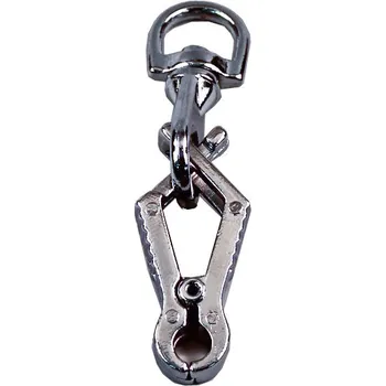 Vodítko pro psa BAFPET Karabina klešťová, vypouštěcí Barva: Stříbrná, Rozměr: 70mm 00067