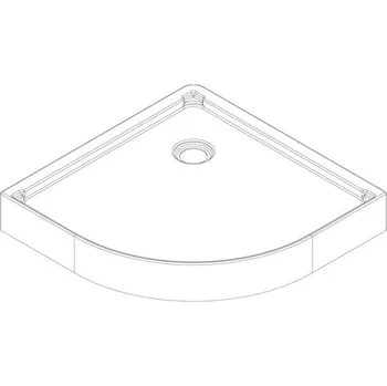 Sprchová vanička Náhradní čtvrtkruhová sprchová vanička Aurlane bílá pro sprchový box CAB121