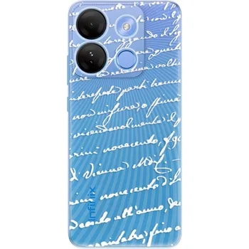 Telefonní příslušenství Odolné silikonové pouzdro iSaprio - Handwriting 01 - white - Infinix Smart 7