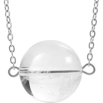 Náhrdelník JSB bijoux s.r.o. Ocelový náhrdelník s minerální kuličkou Křišťál