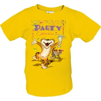 Tričko s potiskem Tigr na oslavě nebo párty dětské