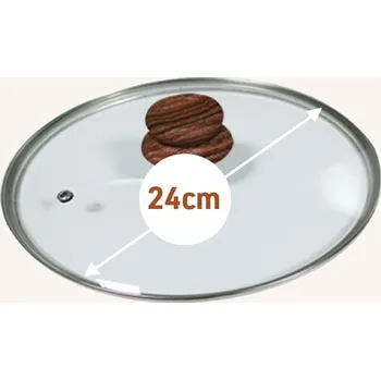 Poklice Livington Copper & Stone skleněná poklice 24 cm