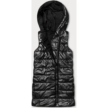 Dámská vesta Černá dámská vesta s asymetrickým zipem (16M9117-392) odstíny černé L (40)