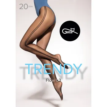 Dámské erotické punčochy Gatta Flow 03 Nero Velikost 2-S