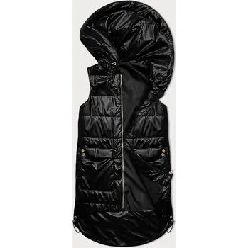 Dámská vesta Černá dámská vesta s ozdobným zipem S'West (B8151-1) odstíny černé XL (42)