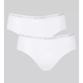 Slipy Pánské slipy Basic Midi 2P - WHITE - bíle 0003 - SLOGGI WHITE 6