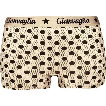 Kalhotky Gianvaglia Dámské boxerky s puntíky Barva/Velikost: béžová / M/L