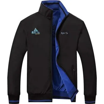 Pánský zimní kabát Zimní pánská bunda oboustranná větrovka sportovní s nápisy Barva: Modrá, Velikost: 4XL