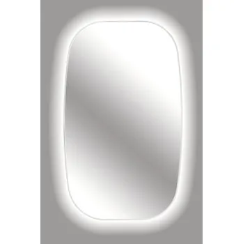 Zrcadlo LED zrcadlo do koupelny s osvětlením Retro Line 100 x 60 cm v bílém rámu