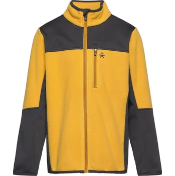 Chlapecká bunda BUNDA COLOR KIDS VĚTRUODOLNÁ, FLEECOVÁ, ŽLUTÁ Velikost: 98