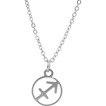 Náhrdelník JSB bijoux s.r.o. Ocelový náhrdelník prořezávané znamení zvěrokruhu Střelec bez krystalů