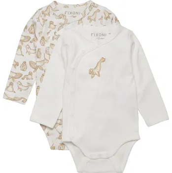 Kojenecký body BODY FIXONI ZAVINOVACÍ 2 KS, S VODNÍMI ZVÍŘÁTKY, PRISTINE Velikost: 50