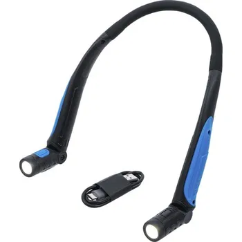 Svítilna LED COB na krk, 160-320 lm, nabíjecí USB-C - BGS 85353