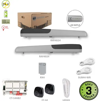 Pohon brány Key Automation S.r.l. RAY42 KIT pro dvoukřídlovou bránu do 4m/křídlo