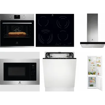 Set domácích spotřebičů ELECTROLUX KOFGH70TX + ELECTROLUX EHF6343FOK + ELECTROLUX LFT766X + ELECTROLUX EMS4253TEX + ELECTROLUX EEA27200L + ELECTROLUX LND5FE18S