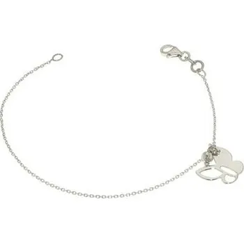 Náramek Stříbrný náramek s motýlkem délka náramku 18cm