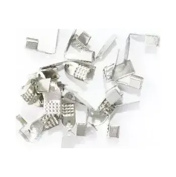 Materiál na výrobu šperku koncovka na kůži plochá 10x6