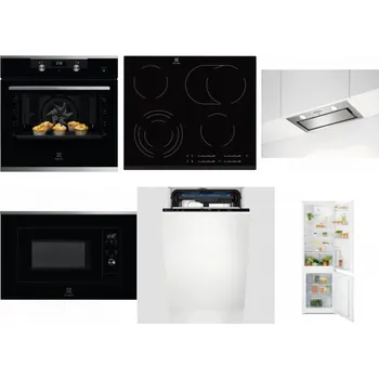 Set domácích spotřebičů ELECTROLUX KODEH70X + ELECTROLUX EHF6547FXK + ELECTROLUX LFG716X + ELECTROLUX LMS2203EMX + ELECTROLUX EEM23100L + ELECTROLUX LND5FE18S
