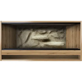 Terárium ReptiEye Terárium z lamina 100x50x50 pobřežní dub s 3D stěnou