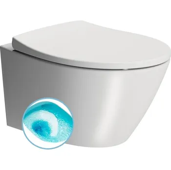 MODO závěsná WC mísa, Swirlflush, 37x52cm, bílá dual-mat