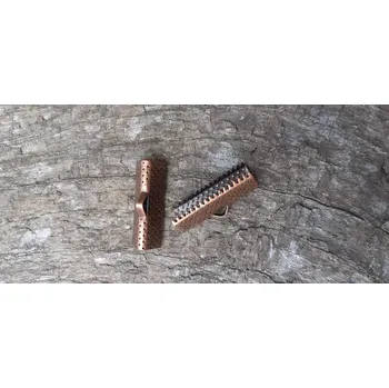 Materiál na výrobu šperku koncovka na stuhu 20 x 6 x 2 mm , pokovení měď