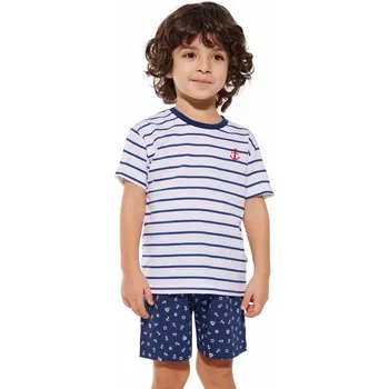 Chlapecké pyžamo Chlapecké pyžamo CORNETTE.1789 MARINE bílá-tmavě modrá 122/128 0