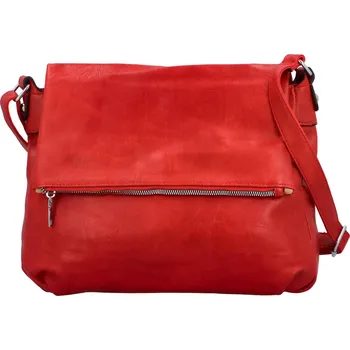 Trendy dámská koženková crossbody kabelka Rosalina, červená