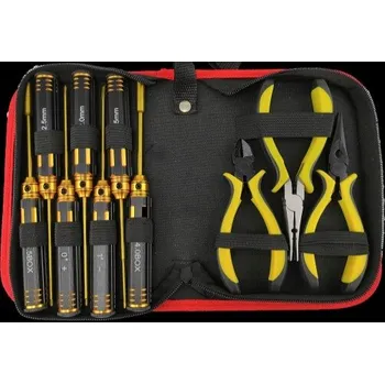 RC vybavení Sada nářadí set 10ks Philips 0, 1 inbus 1,5 / 2,0 / 2,5 / x 180 mm nástrčný klíč 4mm a 5,5mm a 3x kleště - expresní doprava