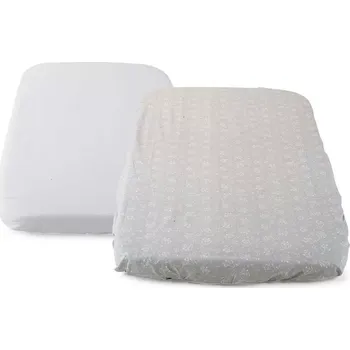 Příslušenství pro dětskou postel a kolébku CHICCO Prostěradlo na postýlku Next2Me 2 kusy - Grey fox (10796.3500)