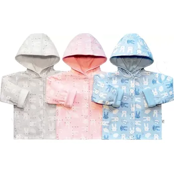 Bavlněný kabátek s kapucí Zajíci Baby Service