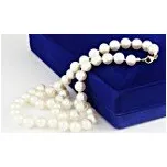 Náhrdelník zlatý Perla sladkovodní bílá - 2 - délka 56cm