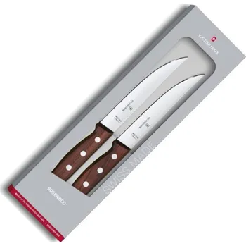 Victorinox dvoudílná sada nožů na steaky 14cm dřevo - hladké ostří