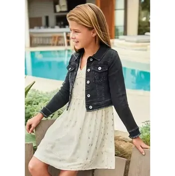 Dívčí jeansova bunda Mayoral 6434-061 black