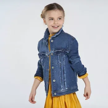 DÍVČÍ DŽÍNOVÁ BUNDA MAYORAL 7406-21 MODRÁ