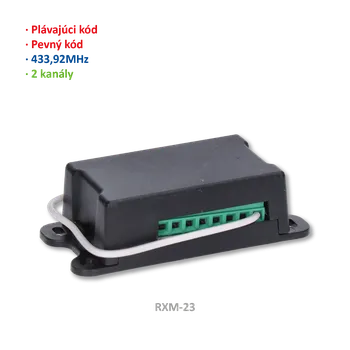 Pohon brány Key Automation S.r.l. Externí přijímač 2-kanálový, pevný a plovoucí kód