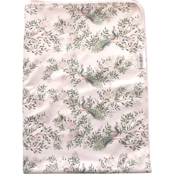 Přebalovací podložka Breberky Přebalovací podložka (PUL) - Pávi, bledě růžový velur