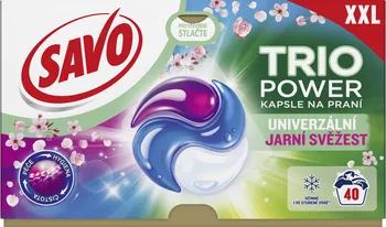 Tableta na praní Savo Trio Power jarní svěžest univerzální prací kapsle 40 ks