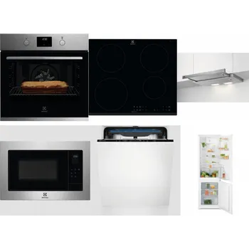 Set domácích spotřebičů ELECTROLUX KOFGH70TX + ELECTROLUX LIR60430 + ELECTROLUX LFP326S + ELECTROLUX EMS4253TEX + ELECTROLUX EES48200L + ELECTROLUX LND5FE18S