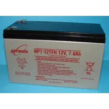 Záložní baterie Záložní akumulátor (baterie) Genesis NP 7-12WT 7Ah, 12V - faston 6,3mm