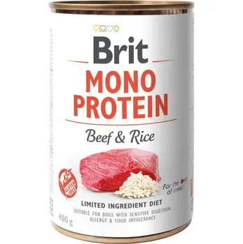 Brit Dog konz Mono Protein Beef & Brown Rice 400g (min. odběr 24 ks)
