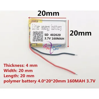 Lithiový akumulátor 3.7V polymerní lithiová baterie 402020 042020 MP3 150MAH malý reproduktor Bluetooth malé hračky