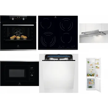 Set domácích spotřebičů ELECTROLUX KODDP77X + ELECTROLUX EHF6343FOK + ELECTROLUX LFP326S + ELECTROLUX LMS2203EMX + ELECTROLUX EES48200L + ELECTROLUX LND5FE18S