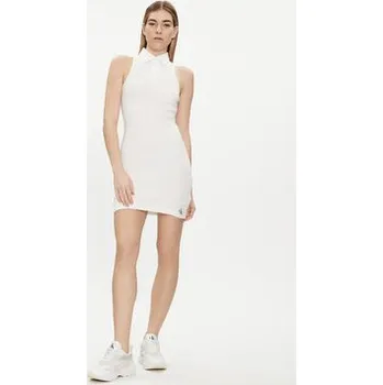 Dámské šaty Calvin Klein Jeans Letní šaty J20J223416 Écru Slim Fit XS